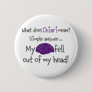 Chapa Redonda De 5 Cm Chiari - mi cerebro cayó