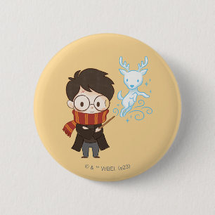 Chapa Redonda De 5 Cm Chibi HARRY POTTER™ Patrono