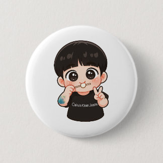 Chapa Redonda De 5 Cm Chibi Music Pin – Insignia inspirada en la Edad de