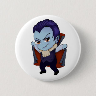 Chapa Redonda De 5 Cm Chibi Vampiro