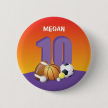 Chica 10.ª Bolas Deportivas de Cumpleaños