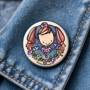 Chapa Redonda De 5 Cm Chica Bailarina Linda Kawaii Bailarina de Ballet C