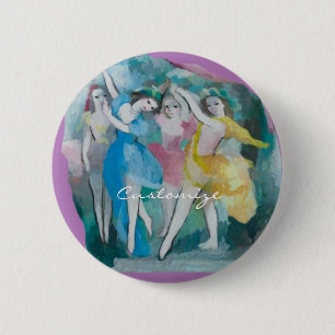 Chapa Redonda De 5 Cm Chica Ballerina Dancers Thunder_Cove
