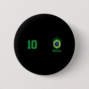 Chapa Redonda De 5 Cm Chica Bandera de Brasil Orgullo Brasileño Jersey d
