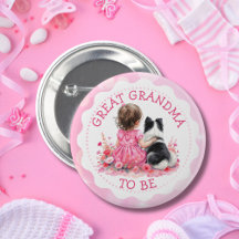 Chica bebé y su perro Gran abuela Baby Shower
