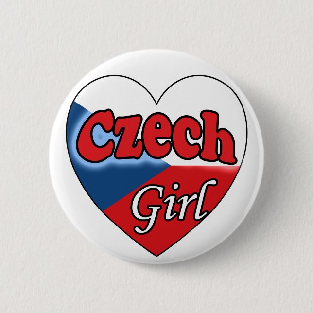 Chapa Redonda De 5 Cm Chica checo (Anverso)