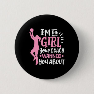 Chapa Redonda De 5 Cm Chica de baloncesto 1