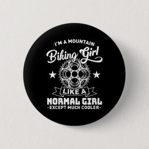 Chapa Redonda De 5 Cm Chica de bicicleta cuesta abajo para niños - Chica