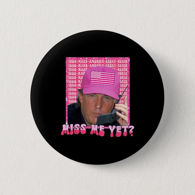 Chapa Redonda De 5 Cm Chica de Camisas Trump 2024: Miss Rosa Mí (Anverso)