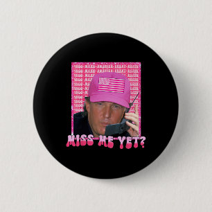 Chapa Redonda De 5 Cm Chica de Camisas Trump 2024: Miss Rosa Mí