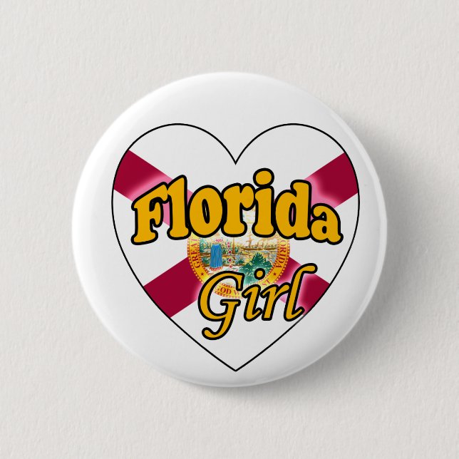 Chapa Redonda De 5 Cm Chica de Florida (Anverso)
