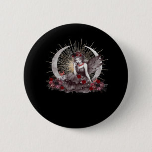Chapa Redonda De 5 Cm Chica de gótico Whimsigoth Classic