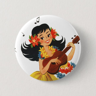 Chapa Redonda De 5 Cm Chica de Hula Hula