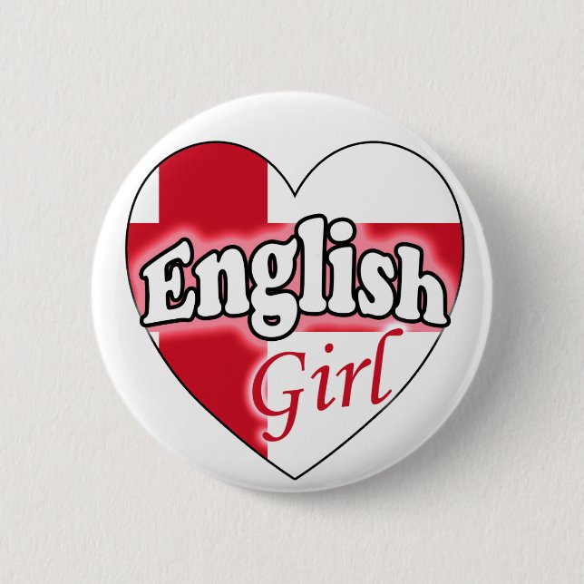 Chapa Redonda De 5 Cm Chica de inglés (Anverso)