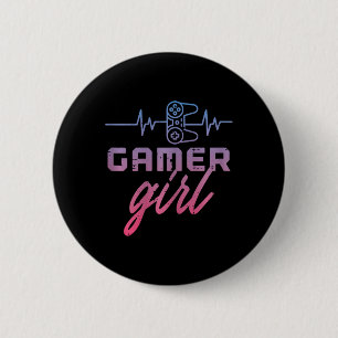 Chapa Redonda De 5 Cm Chica de juegos de corazón Chicas de niños