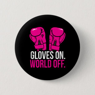 Chapa Redonda De 5 Cm Chica de kickboxing Guantes de entrenamiento de ki