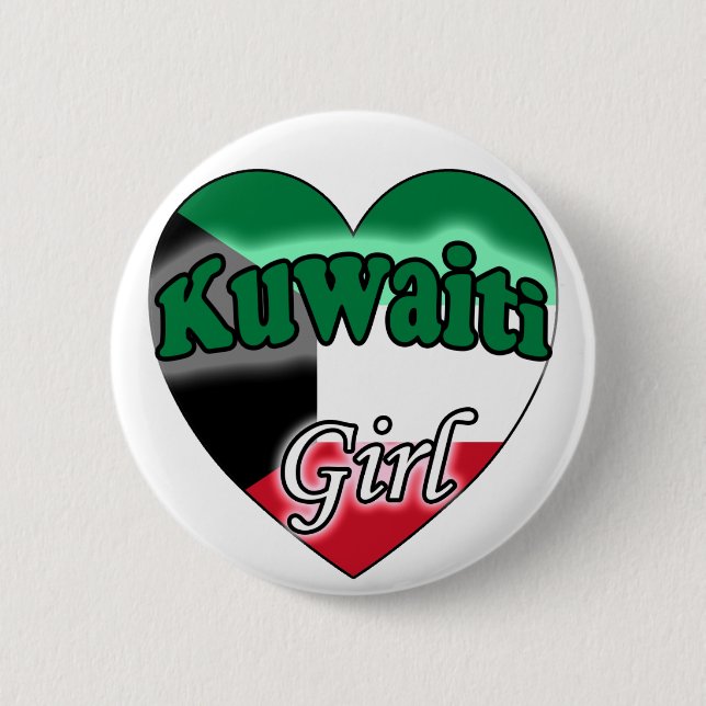 Chapa Redonda De 5 Cm Chica de Kuwait (Anverso)
