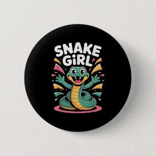 Chapa Redonda De 5 Cm Chica de serpientes cutre feliz sueño de Personali