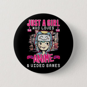 Chapa Redonda De 5 Cm Chica de Videojuegos animales Otaku Juegos de Jóv