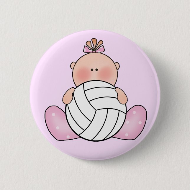 Chapa Redonda De 5 Cm Chica de voleibol Lil (Anverso)