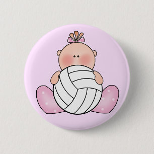 Chapa Redonda De 5 Cm Chica de voleibol Lil