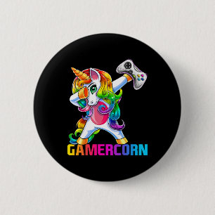 Chapa Redonda De 5 Cm Chica del controlador de videojuegos Dabbing Unico