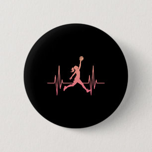 Chapa Redonda De 5 Cm Chica del esqueleto Dunk Heartbeat Sketll Player H