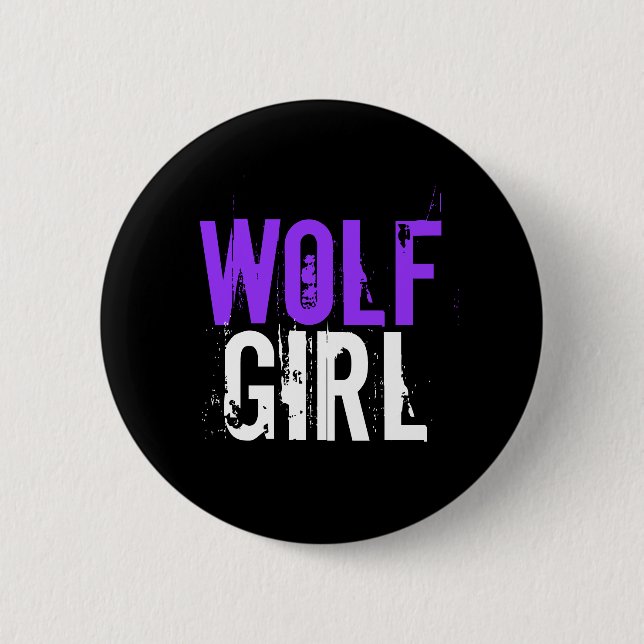 Chapa Redonda De 5 Cm Chica del lobo (Anverso)