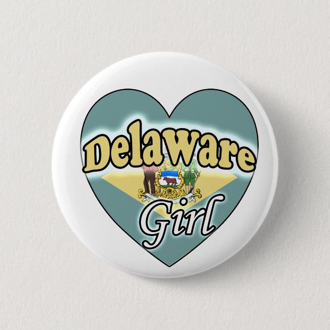 Chapa Redonda De 5 Cm Chica Delaware (Anverso)