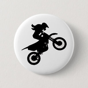 Chapa Redonda De 5 Cm Chica Dirt Bike