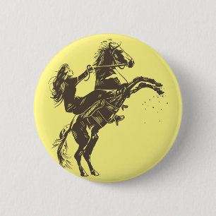 Chapa Redonda De 5 Cm Chica ecuestre - Caballo de montar