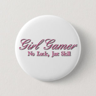 Chapa Redonda De 5 Cm Chica Gamer