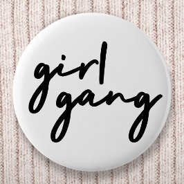 Chapa Redonda De 5 Cm Chica Gang | Poder Chica feminista moderno y elega