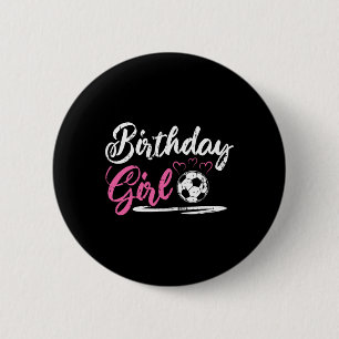 Chapa Redonda De 5 Cm Chica genial de cumpleaños de fútbol
