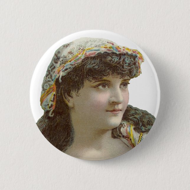 Chapa Redonda De 5 Cm Chica gitano (Anverso)