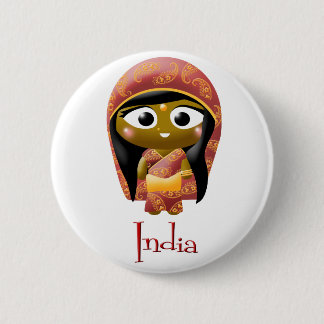 Chapa Redonda De 5 Cm Chica indio