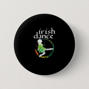 Chapa Redonda De 5 Cm Chica irlandés de danza colorea San Patrón Día Cei
