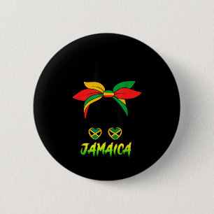 Chapa Redonda De 5 Cm Chica Jamaicana Bandera De Jamaica Orgullo Mujer N