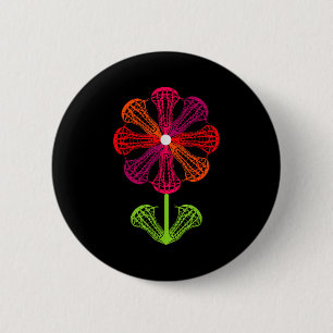 Chapa Redonda De 5 Cm Chica linda de lacrosse Jugadora de lacrosse Stick