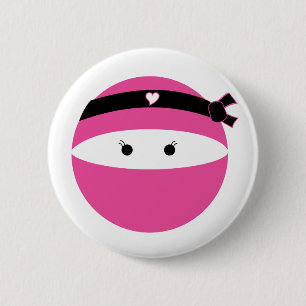 Chapa Redonda De 5 Cm Chica Ninja