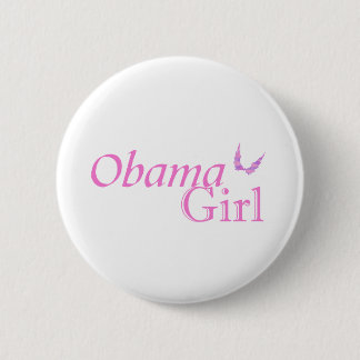 Chapa Redonda De 5 Cm "Chica Obama", pin oficial