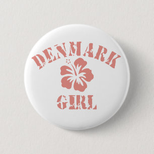 Chapa Redonda De 5 Cm Chica Rosa de Dinamarca