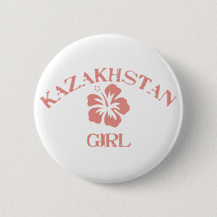Chapa Redonda De 5 Cm Chica Rosa de Kazajistán