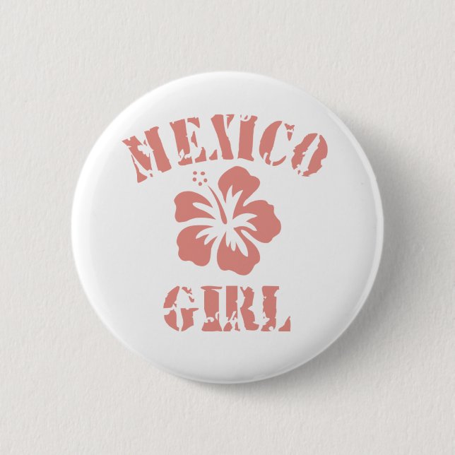 Chapa Redonda De 5 Cm Chica Rosa de México (Anverso)