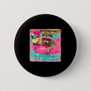 Chapa Redonda De 5 Cm Chica salvaje divertida vintage retro de playa map