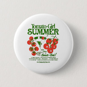 Chapa Redonda De 5 Cm Chica Tomate Verano Tomate Fruta Fresca Estética M
