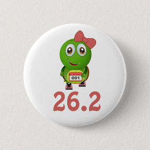 Chapa Redonda De 5 Cm Chica Tortuga 26.2 (maratón)