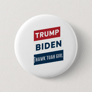 Chapa Redonda De 5 Cm Chica Tuah Halcón Votante Vs Trump Biden Eleccione