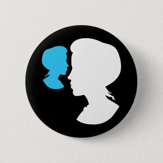 Chapa Redonda De 5 Cm Chica victoriana Silhouette Cameo