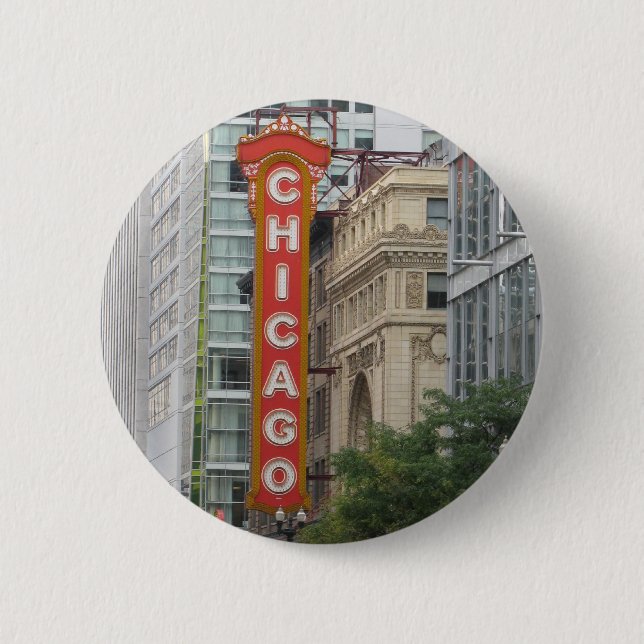 Chapa Redonda De 5 Cm Chicago (Anverso)